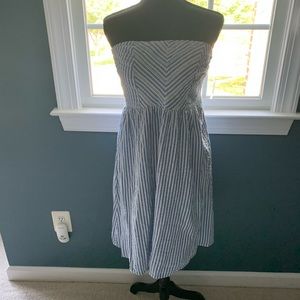 Seer Sucker strapless dress